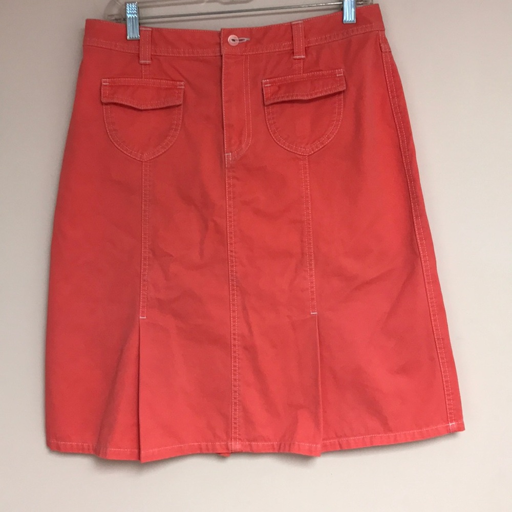 French cuff coral skirt